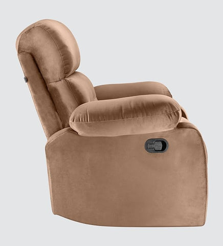 Single Seater Recliner Sofa Recliner Chair 1 Seater Sofa Chair | Manual Recliner for Living Room (Brown)