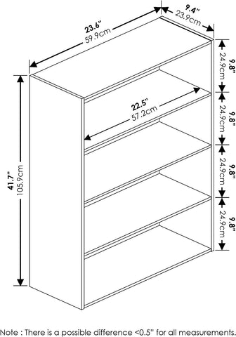 Duo Engineered Wood Open Book Shelf (Wenge)