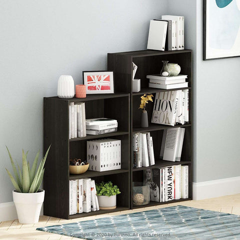 Duo Engineered Wood Open Book Shelf (Wenge)