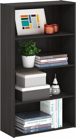 Duo Engineered Wood Open Book Shelf (Wenge)