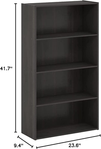 Duo Engineered Wood Open Book Shelf (Wenge)