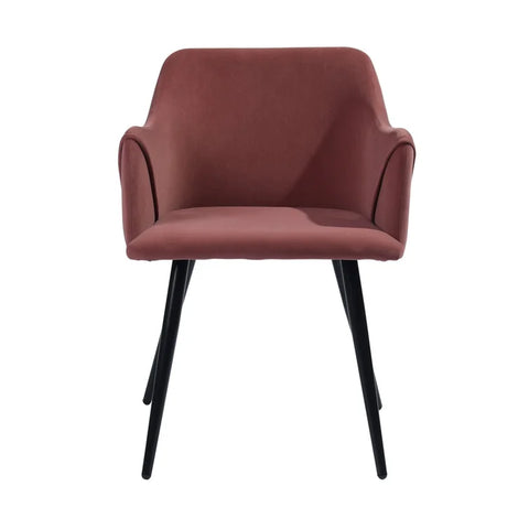 Braxton Upholstered Velvet Arm Cafeteria / Dining Chair (Set of 2)