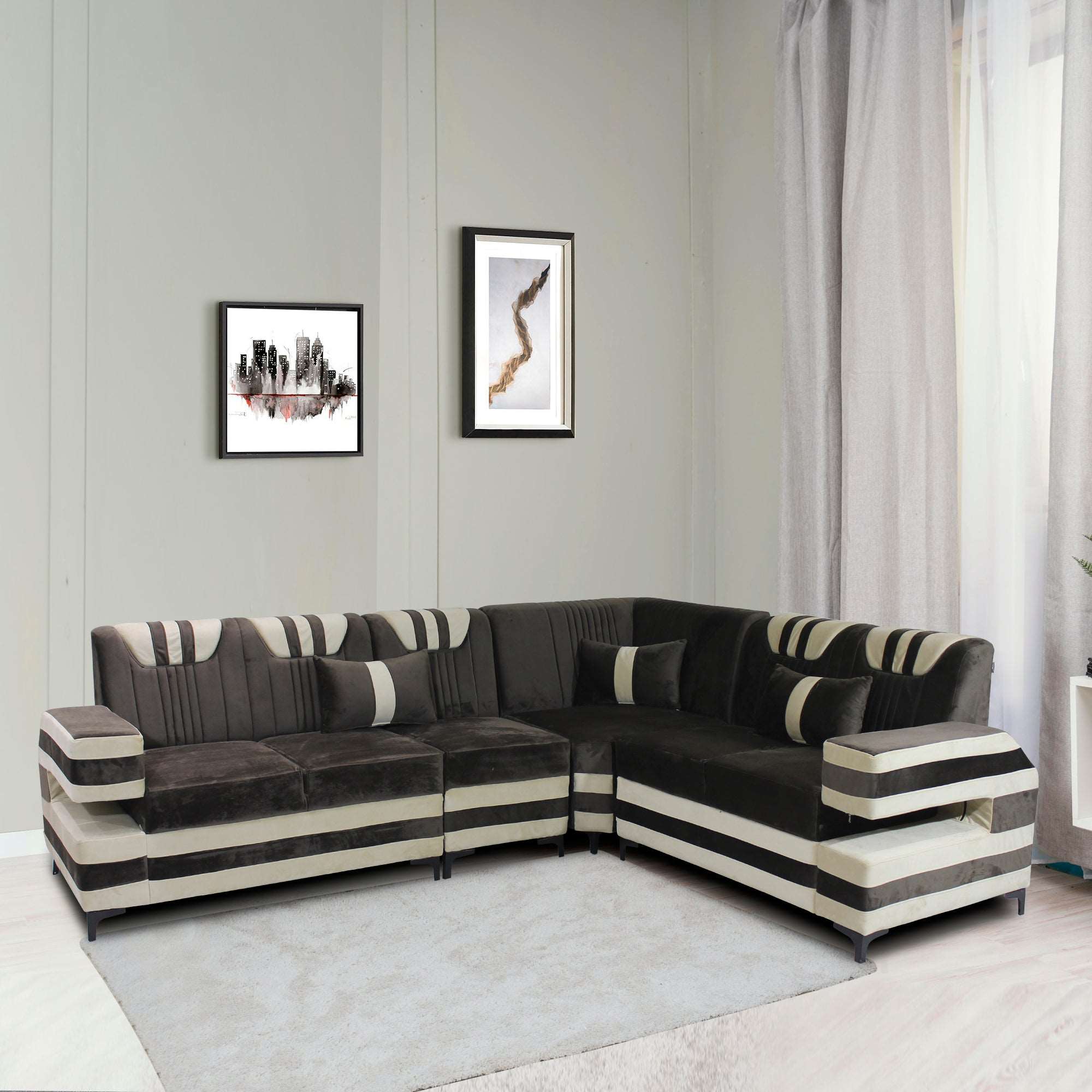 James 5 Seater Corner Sofa Set