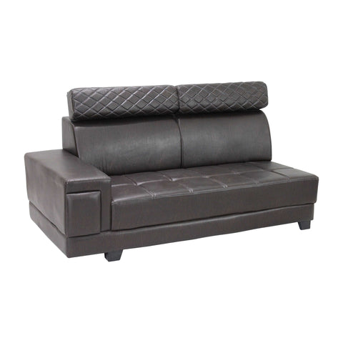 Alvin L Shaped 5 Seater Corner Sofa (Brown)