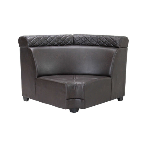 Alvin L Shaped 5 Seater Corner Sofa (Brown)