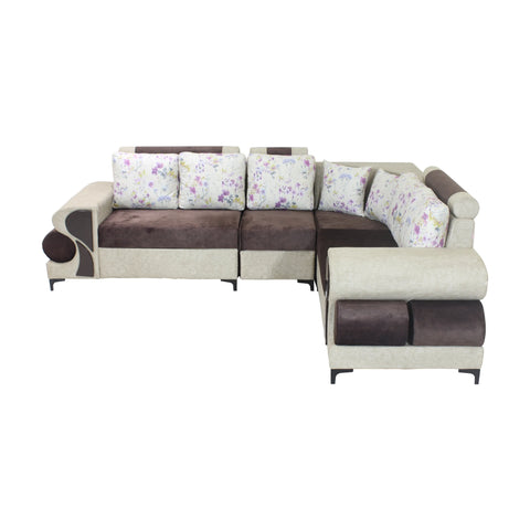 Fressia L Shaped Sofa Set with Pillow & Puffy