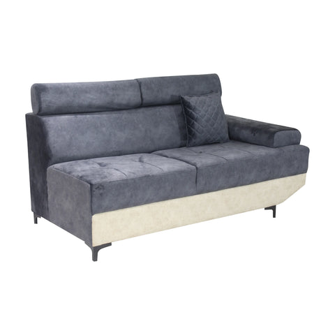 Alvinston 5 Seater L Shaped Fabric Sofa Set (Blue)