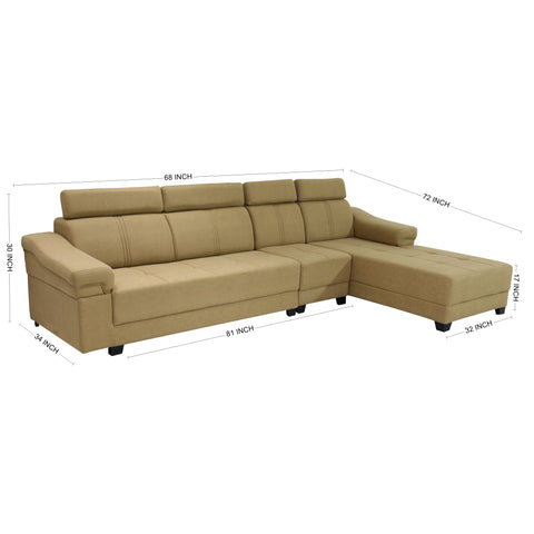 Xavier Fabric 5 Seater Lounger Sofa Set